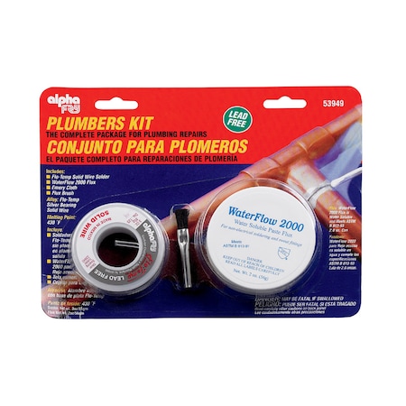 Alpha Metals Alpha Fry 6 oz Lead-Free Plumbers Kit 0.12 in. D Silver-Bearing Alloy 1 pc 53949